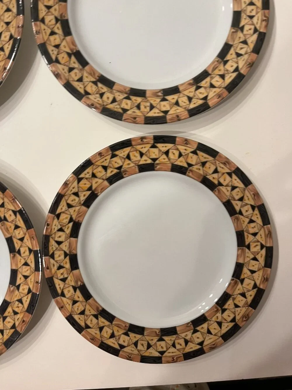 TAITÙ Milano Legno Salad Plates 7.5” Set of 4 - Emilio Bergamin 1987